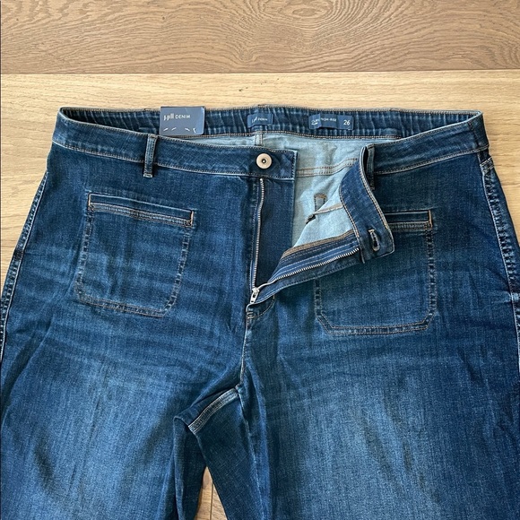 J.Jill Curvy High-Rise Flare Jeans Tremont Wash Size 26 Plus Size NWT - Picture 12 of 16
